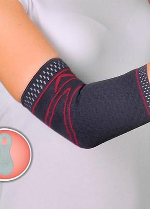 Бандаж на локоть трикотажный с силиконовыми подушечками orthopoint ref-710 налокотник двухсторонний  размер m
