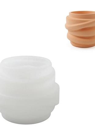 Силиконовая форма для подсвечника из смолы,глины,воска 78 х 64 мм "silicone mold-1"