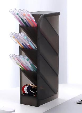 Органайзер настільний для канцелярії ручок і маркерів, органайзер для дрібниць, у кольорі чорний