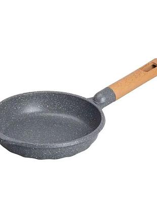 Сковорода алюмінієва 1 л з мармуровим антипригарним покриттям ø 20 см, товсте дно mgc сірий hp-4-416g