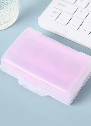 Контейнер для ліків і таблеток, бокс для дрібниць, пластиковий органайзер для зберігання, 10×10×5см, purple