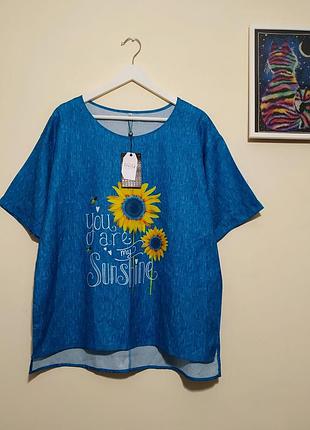 Новая блузка, футболка большого размера, батал.