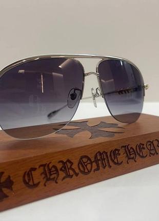 Окуляри chrome hearts rehab в сріблястій оправі