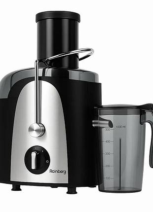 Уценка! соковыжималка электрическая центробежная rainberg rb-631 1800w (трещина на стакане 3056)