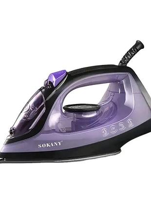 Праска з керамічним покриттям 1800 вт фіолетовий sokany sk-11043