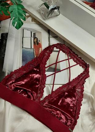 Бархатный бра pink vs