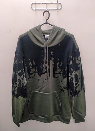 Худи мужское хаки с черным, с капюшоном, флиси.и-9989
размеры:мы;3xl
цена -550грн