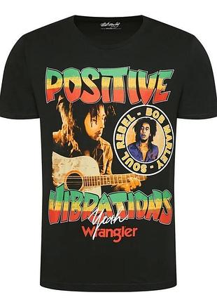Футболка wrangler x bob marley-postive vibrations tee
