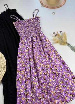 Сукня принтована сукня платье трендова сукня  легка тканина платье сукня в квітках