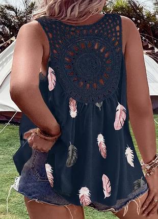 Р. 52-54/2xl-3xl женская майка синяя батал