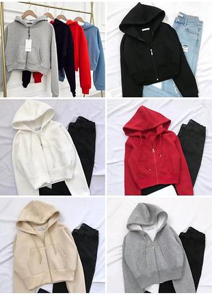 Вкорочена худі на флісі ❣️ топ ціна 10