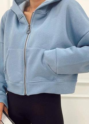 Вкорочена худі на флісі ❣️ топ ціна 5
