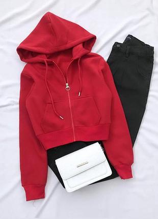 Вкорочена худі на флісі ❣️ топ цена 3