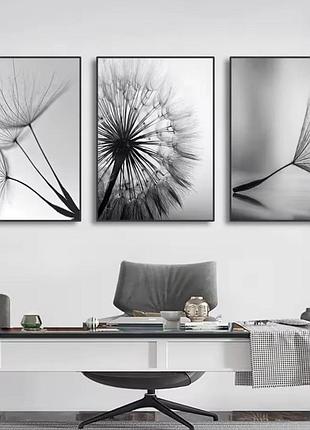 Модульна картина на полотні на стіну для інтер`єру/спальні/прихожої кульбаби 30x40 см