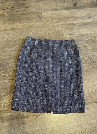 Тепла міні спідниця під твідmarks and spencer плюс сайз