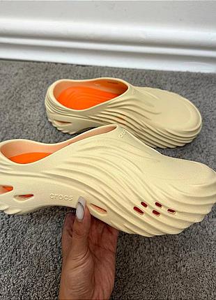 Крокси сабо унісекс новинка crocs echo wave clog vanila crocs crocs echo wave clog vanila