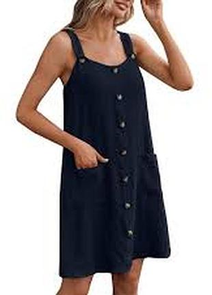 Сарафан, можно под футболку, тканина тонка жатка, 60-64розмір, довжина регулюється в +