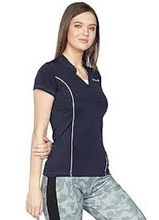 Женская черная спортивная футболка поло от flex