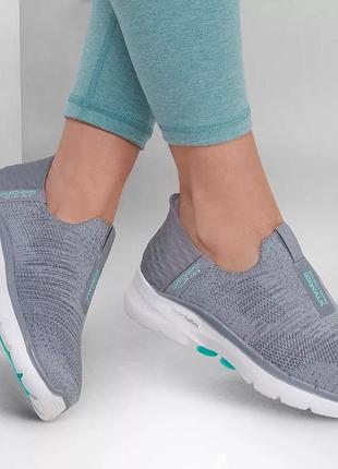 Сліпони жіночі sketchers slip ins ladies easy wear cushioned comfort memory foam trainer