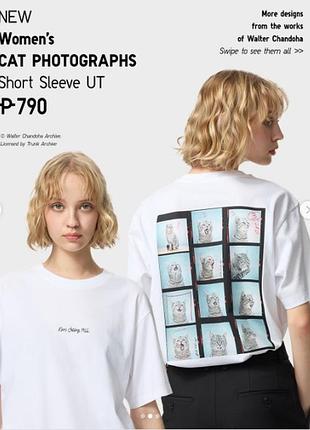 Футболка женская uniqlo cat photographs ut