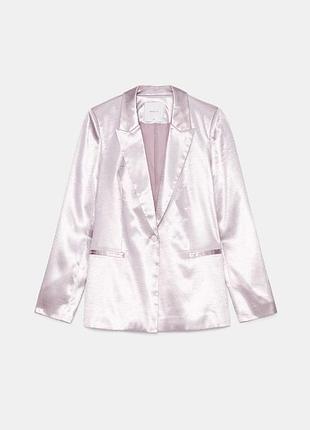 Вишуканий срібно- бузковий піджак жакет