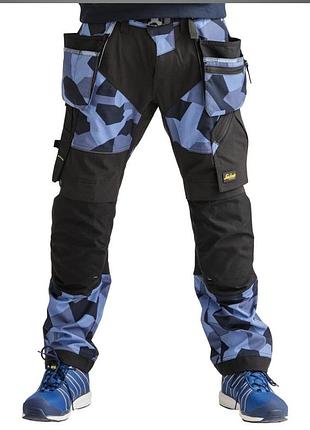 Брюки рабочие snickers camo flexiwork с карманами-кобурами 2