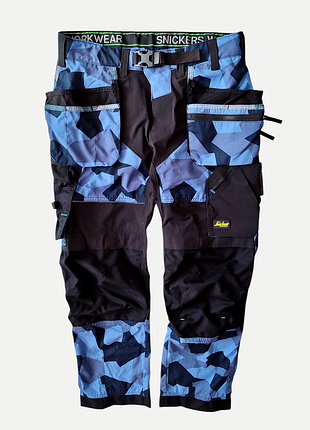 Брюки рабочие snickers camo flexiwork с карманами-кобурами 5