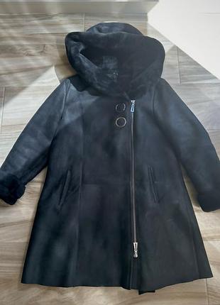 Женская дубленка (нат. замша), р.54