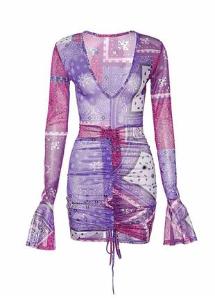 Пляжна сукня спереду затяжка