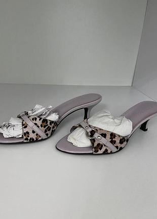 Шльопанці жіночі franco sarto натуральна шкіра на низькому каблуку