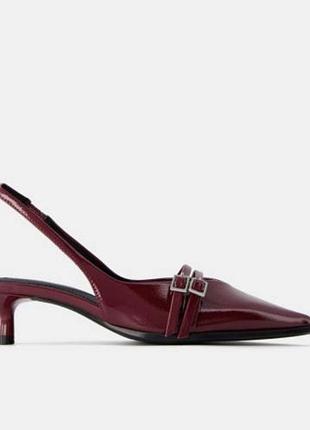 Слингбэки bershka burgundy 37р.новые🔥💄🕶️