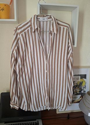 Рубашка блуза в смужку zara