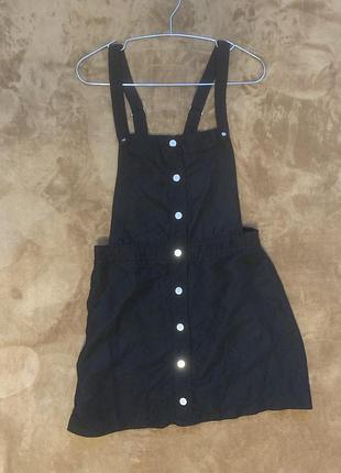 Чорний стильний сарафан🖤