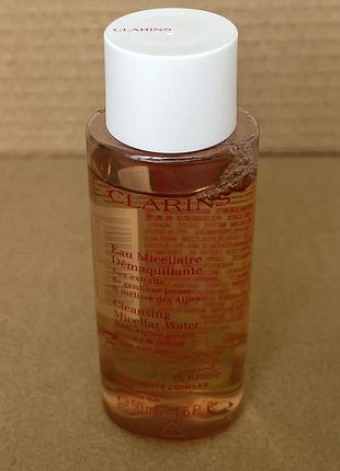 Clarins cleansing micellar water очищаюча міцелярна вода для чутливої шкіри 50ml