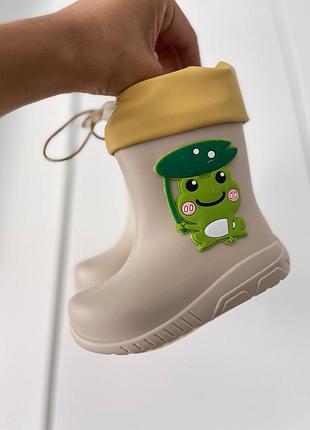Резиновые сапоги 52, р.150,160,170, беж/желтый