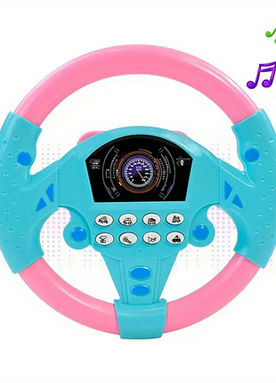 Розвивальна інтерактивна іграшка кермо від obetty bt-681 рожевий 8 кнопок