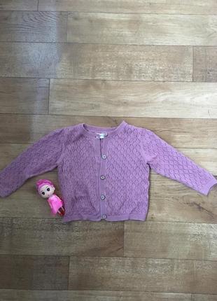 Шикарная кофточка ажурная на 2-3 годика хлопок kappahi