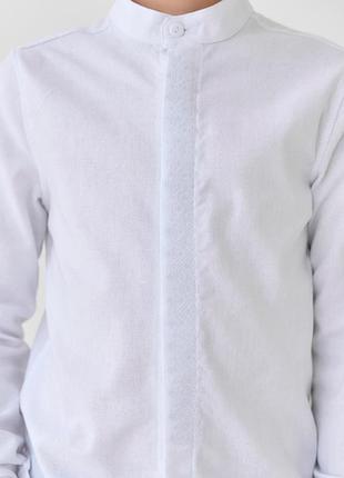 Вишиванка біла по білому для хлопчика