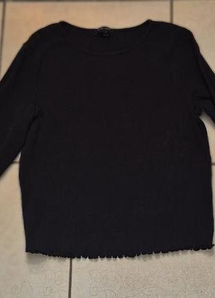 Черный лонгслив/кофточка m