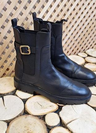 Ботинки демисезон натуральная кожа zara 42