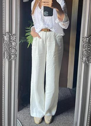 Льняні брюки zara 5