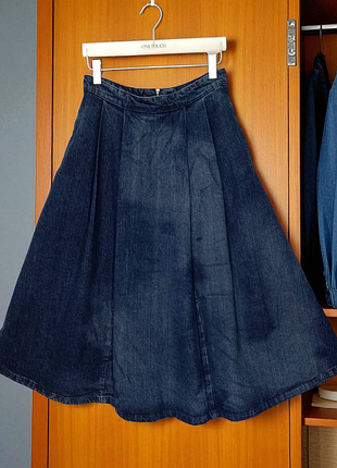 Джинсова довга спідниця zara.