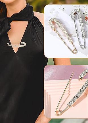 Брошка булавка зі стразами