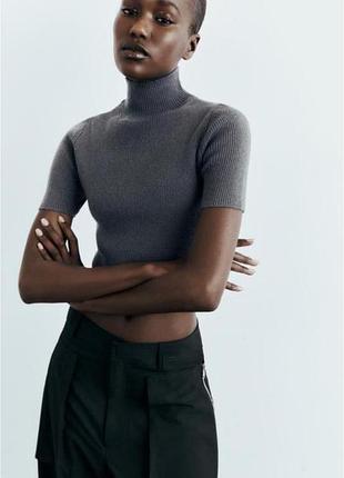 Zara теплий топ машина вʼязка тканина тягнеться