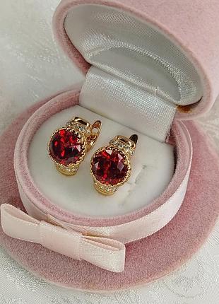 Серги позолота