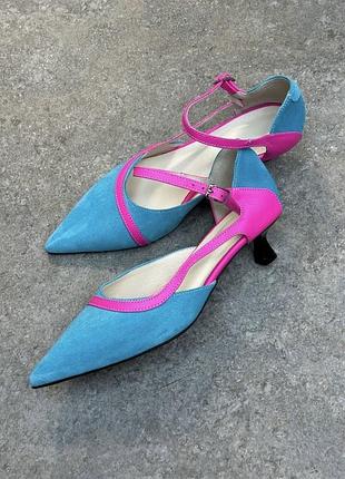 Новинка! шикарні зручні туфлі ixora натуральна шкіра замш на крокулі 36-41