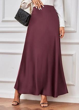 Спідниця міді кольору вишні 🍒