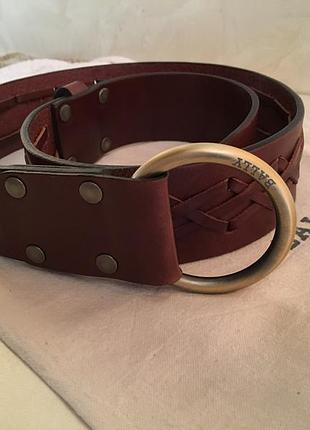 Брендовый кожаный широкий ремень бренд bally
