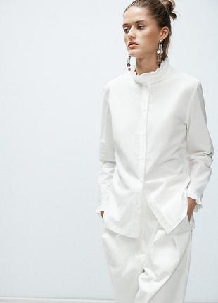Очень красивая хлопковая рубашка новая коллекция от zara