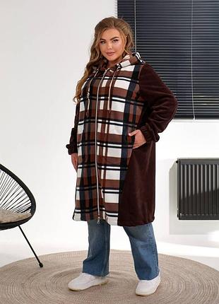 Женский флисовый кардиган (56-70)